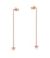 Star Designed CZ Stone With Chain Drop Earring Stud STS-5551